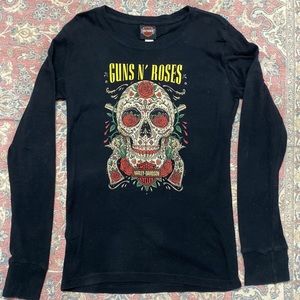Guns and Roses X Harley Davidson long sleeve